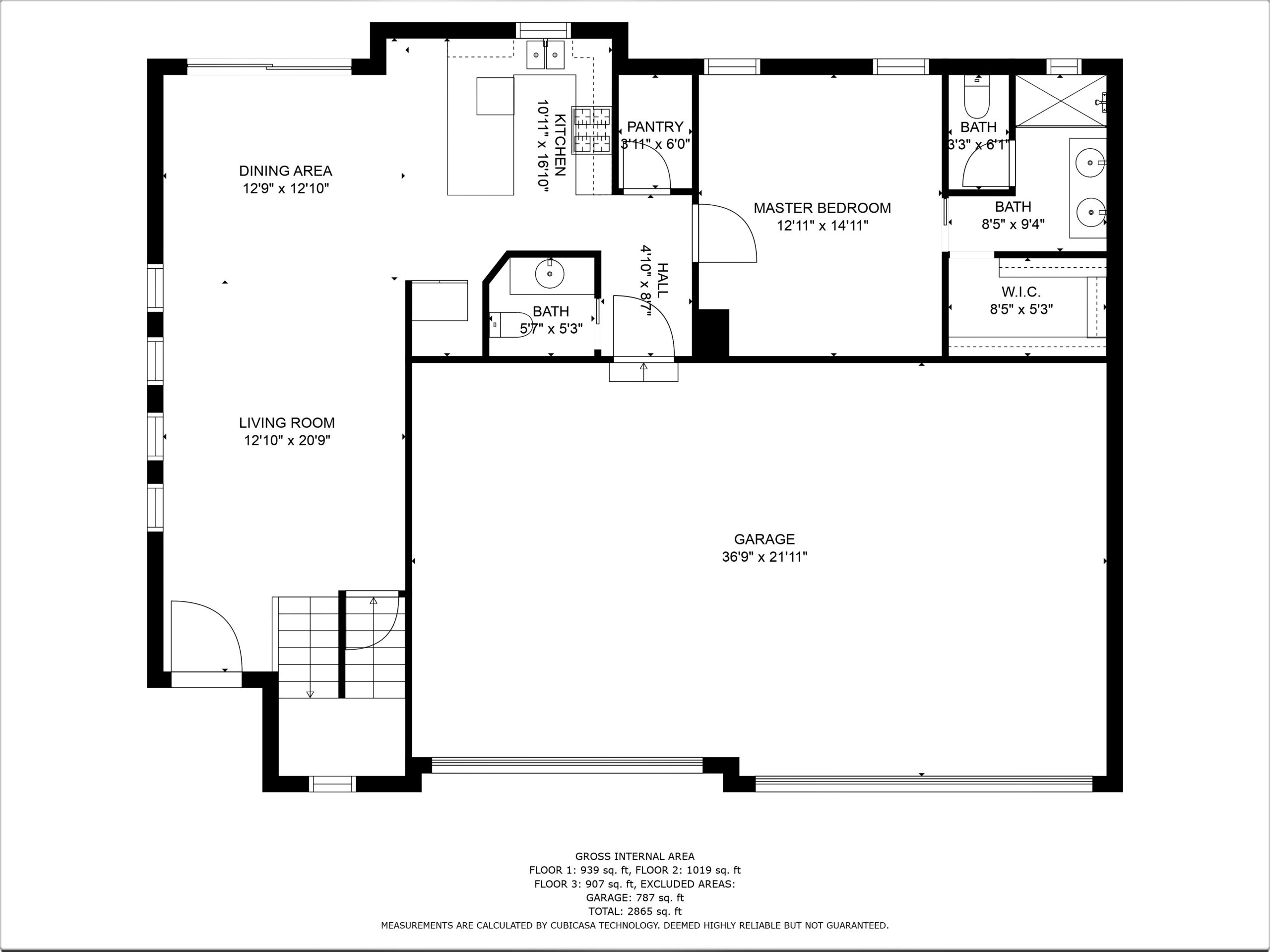 Furnished floor plan example